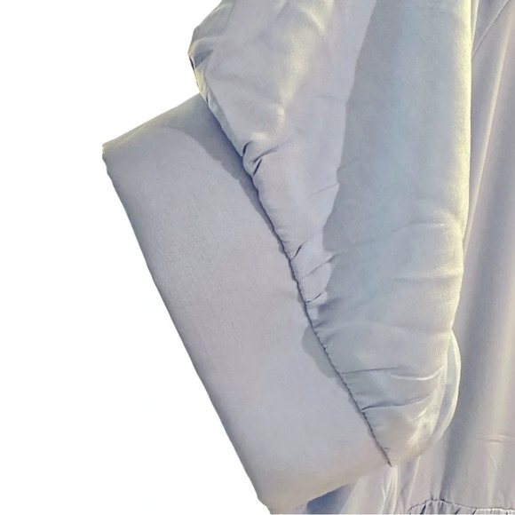 NWT Women Short Sleeve Summer Dress Button Down V Neck Ruffle Tiered Maxi Dress - Picture 6 of 6